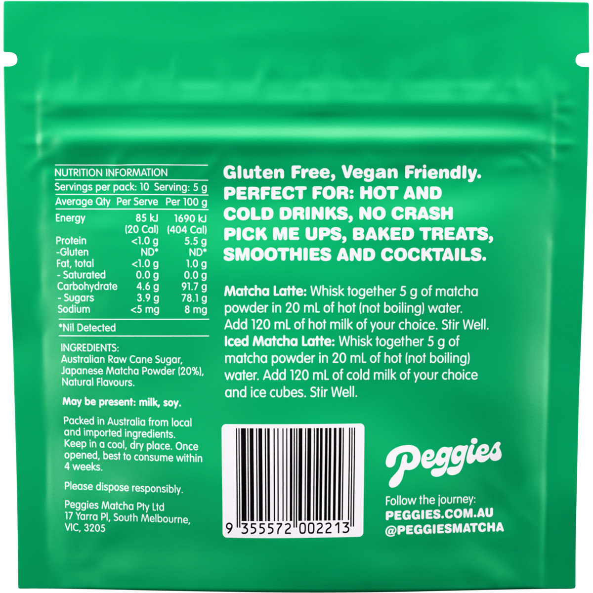Peggies Matcha Peach 50g