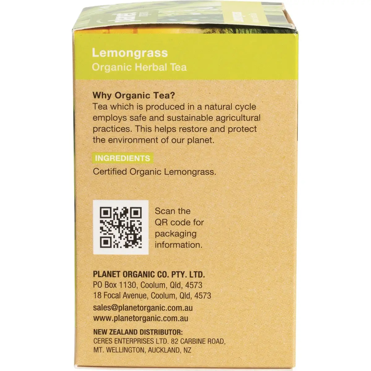 PLANET ORGANIC Herbal Tea Bags Lemongrass 25 PLANET ORGANIC