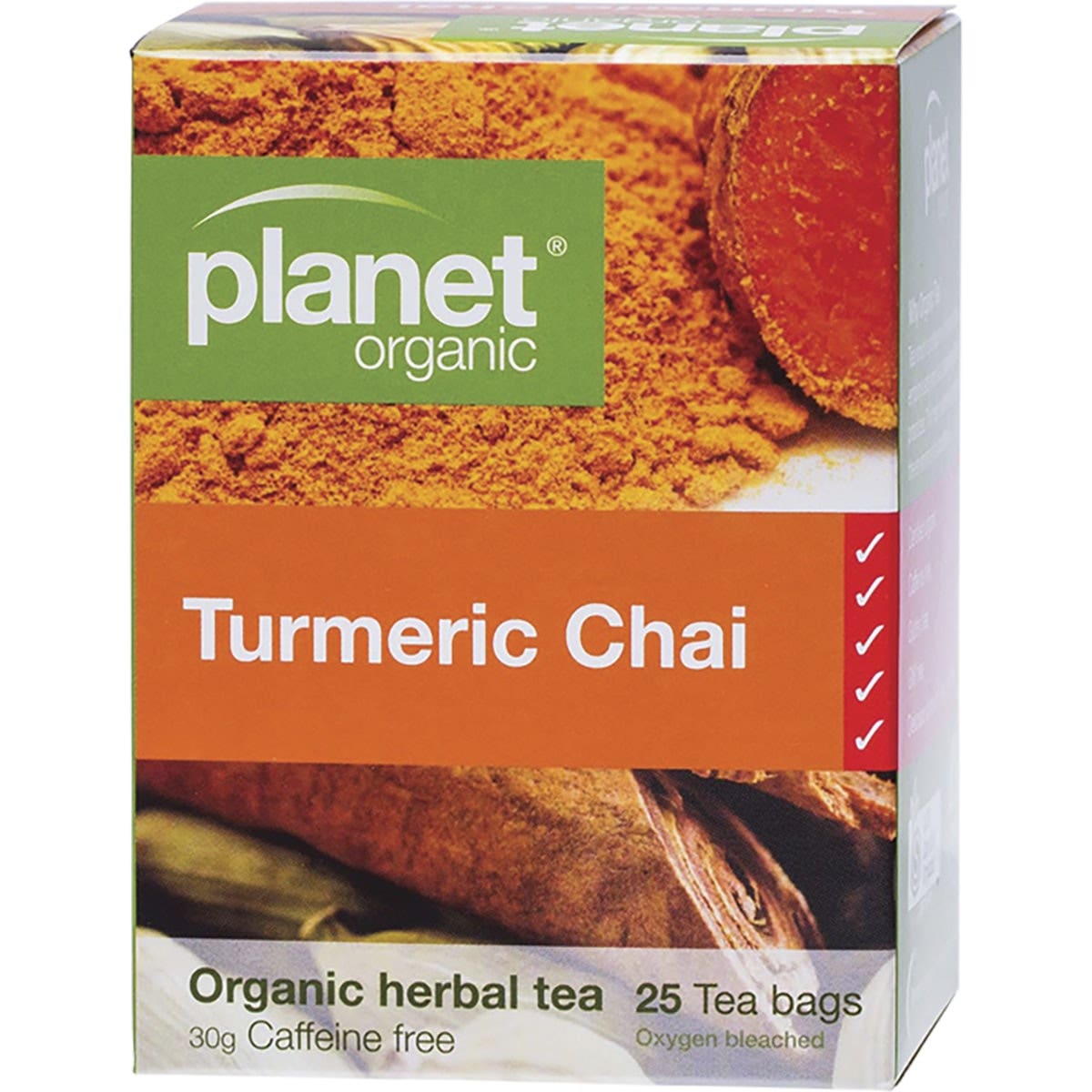 Planet Organic Organic Turmeric Chai Herbal Tea x 25 Tea Bags - Cutprice Online