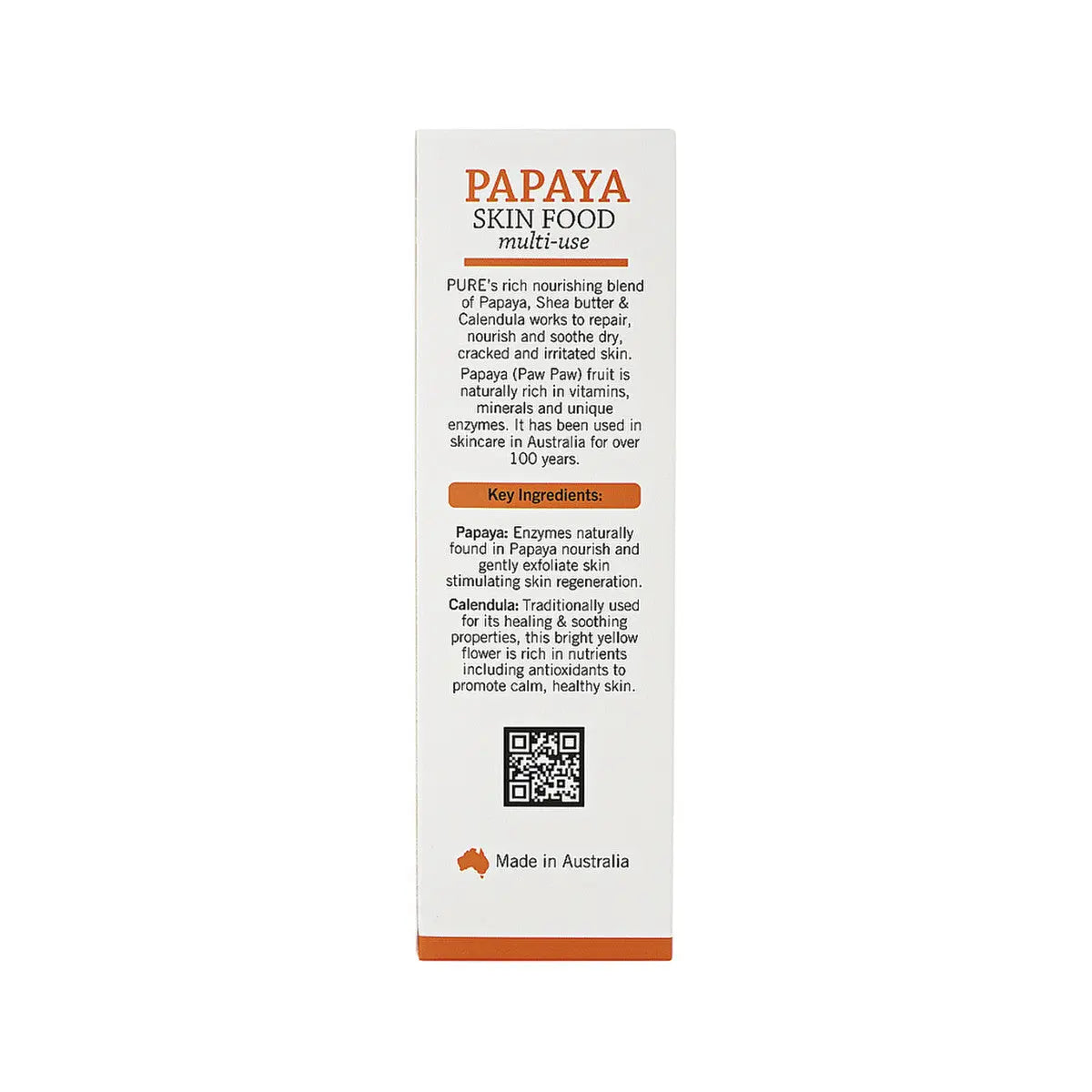 P'URE PAPAYACARE Papaya Skin Food Paw Paw With Calendula 75g URE PAPAYACARE