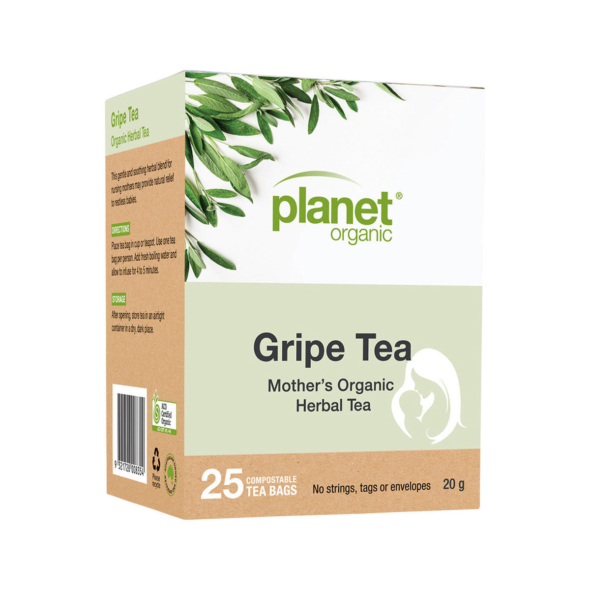 Planet Organic Mother's Organic Herbal Tea Gripe Tea x 25 Tea Bags - Cutprice Online