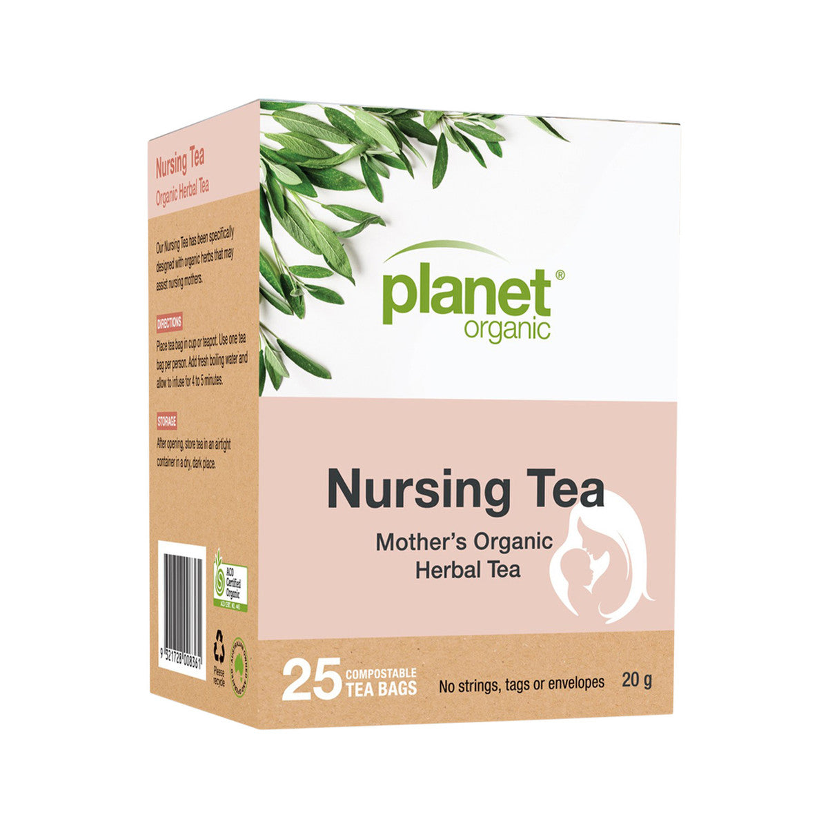Planet Organic Mother's Organic Herbal Tea Nursing Tea x 25 Tea Bags - Cutprice Online