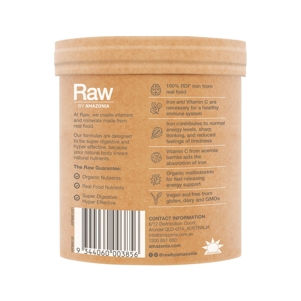 Raw Real Food Nutrients Organic Iron Apple Blackcurrant 100g