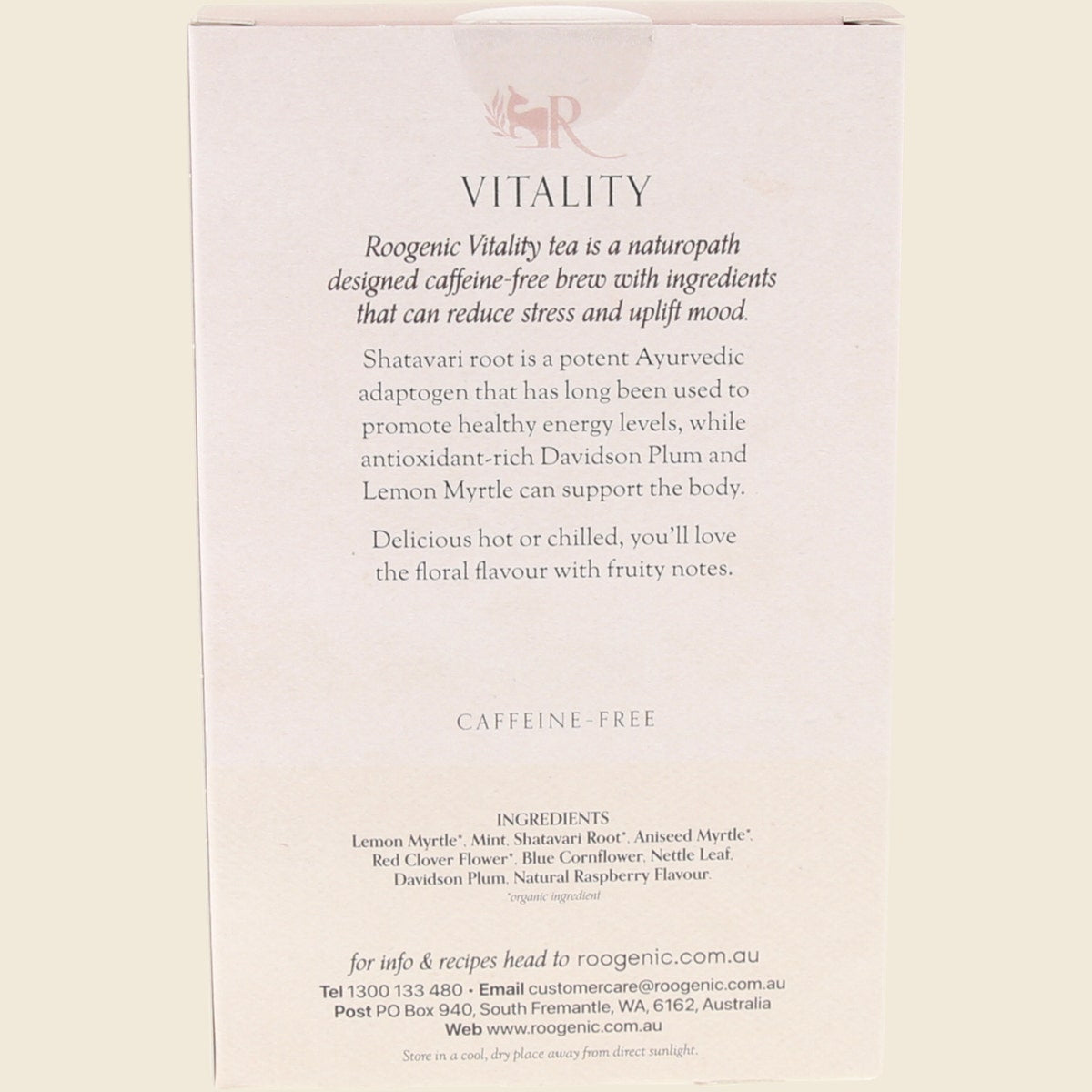 Roogenic Australia Women's Vitality (Native Plant Tea Elixir) x 18 Tea Bags