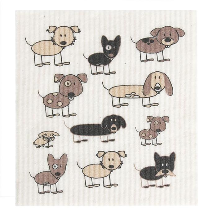 RETROKITCHEN 100% Biodegradable Dishcloth Dogs 1 - Cutprice Online
