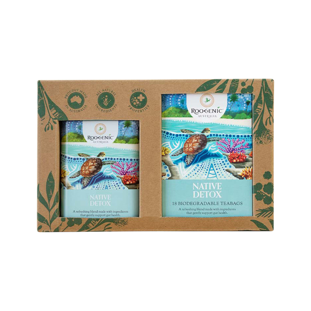 Roogenic Australia Gift Box Detox x 18 Tea Bags with Detox Tin - Cutprice Online