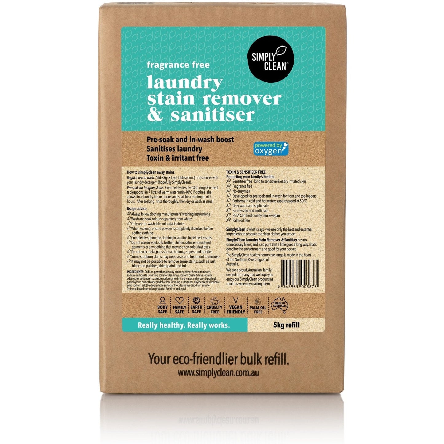 Simply Clean FF Laundry Stain Remover 5kg Box