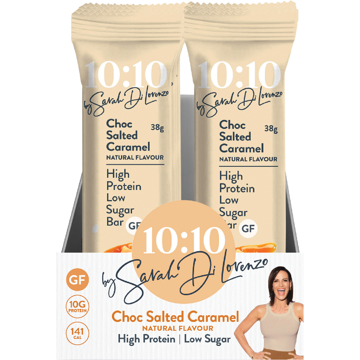 10:10 By SDL Protein Snack Bar Choc Salted Caramel 38g x 14 Pack