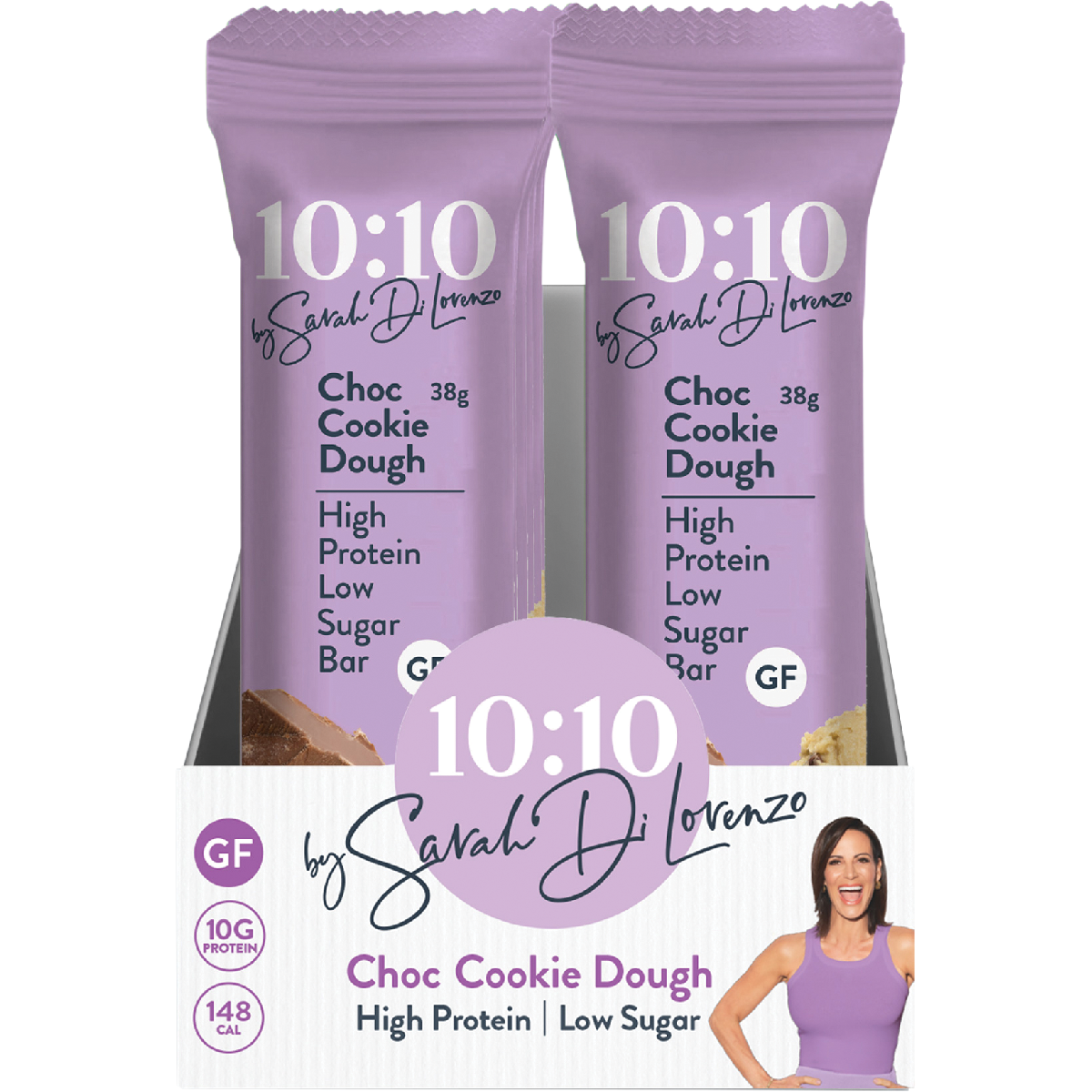 10:10 By SDL Protein Snack Bar Choc Cookie Dough 38g x 14 Pack