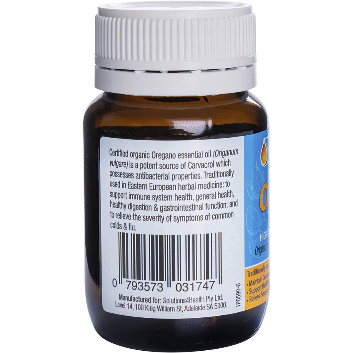 Solutions 4 Health Organic Oil of Wild Oregano Capsules 30vc - Cutprice Online