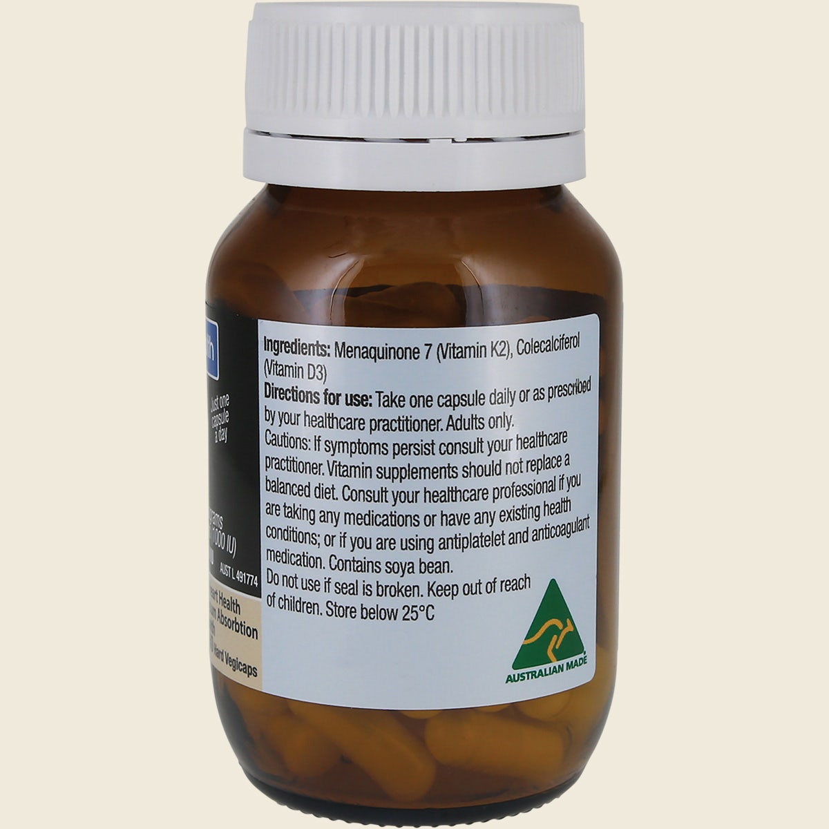 Solutions 4 Health Vitamin D3+K2 60 Caps