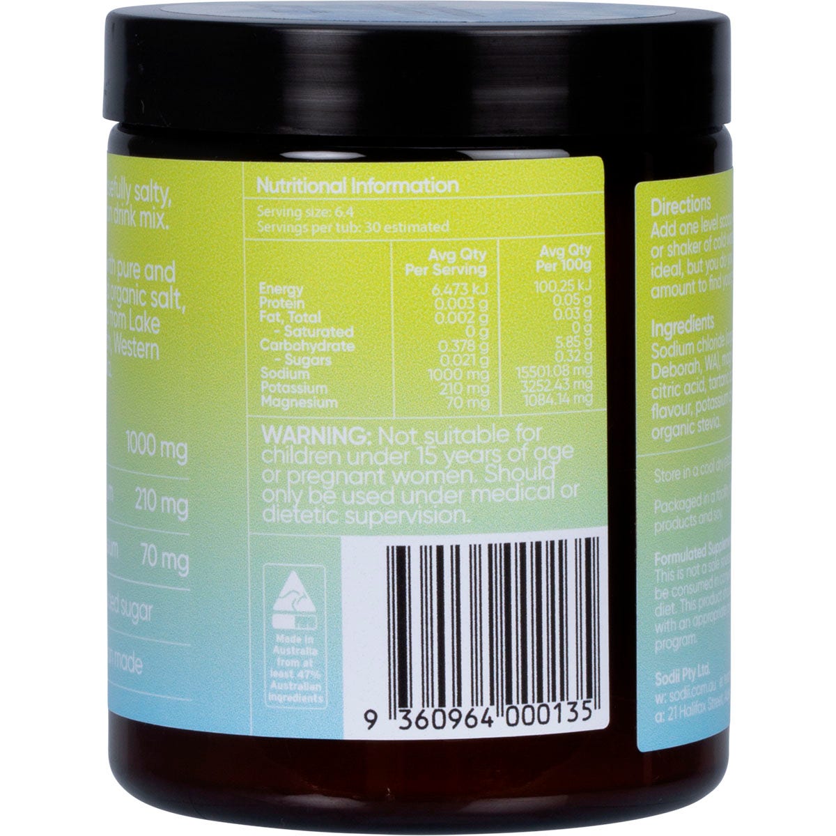 Sodii Everyday Hydration Salts Salty Citrus 185g - Cutprice Online