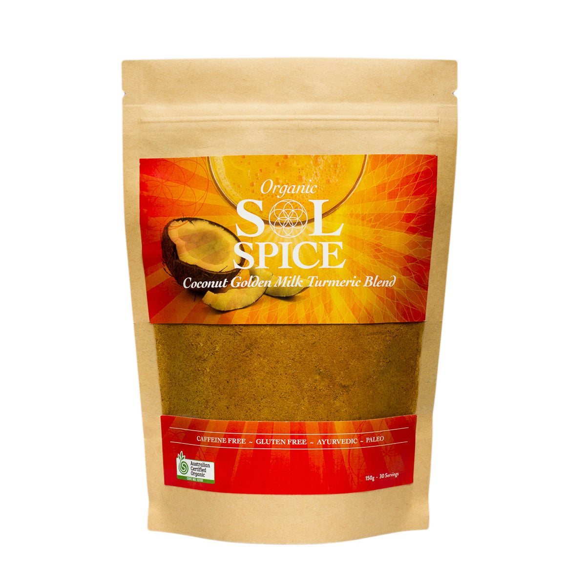 SOL ORGANICS Coconut Golden Milk Turmeric Blend 130g - Cutprice Online