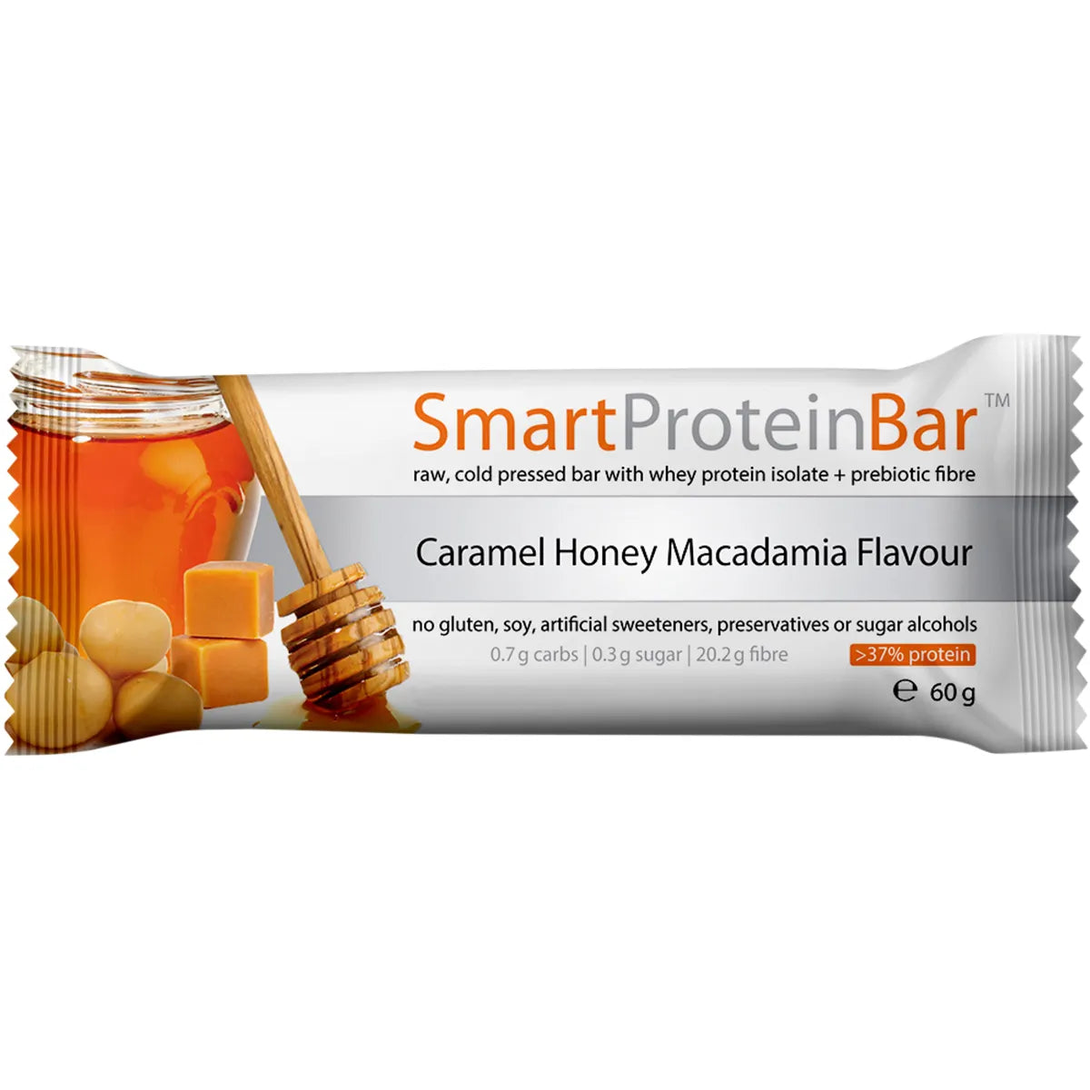 SMART PROTEIN BAR Caramel Honey Macadamia Protein Bar 12x60g - Cutprice Online