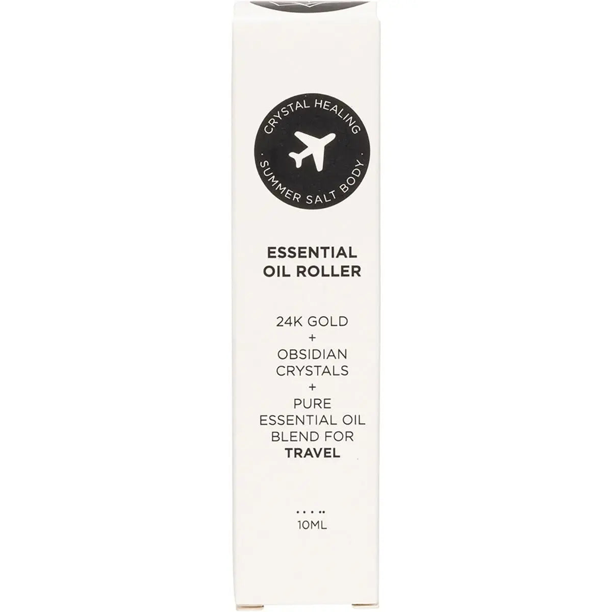 SUMMER SALT BODY Essential Oil Roller With 24K Gold Travel - Obsidian Crystals 10ml SUMMER SALT BODY