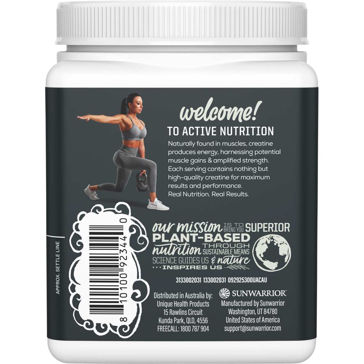 Sunwarrior Active Creatine Monohydrate Unflavoured 300g