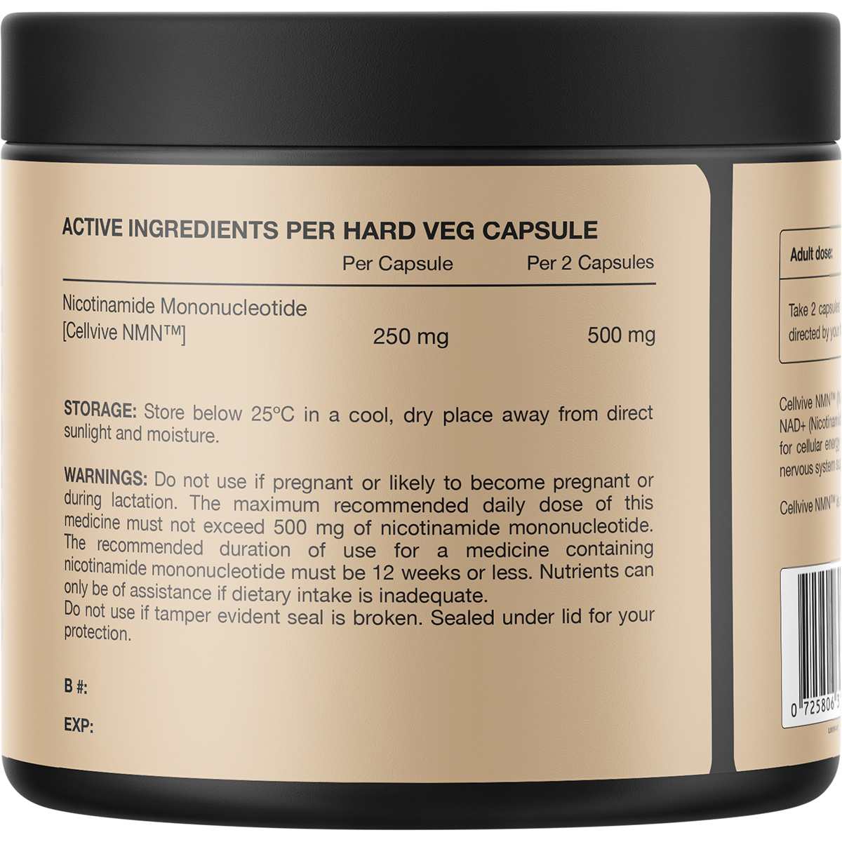 Switch Nutrition NMN Cellvive Nicotinamide Mononucleotide 60 Capsules