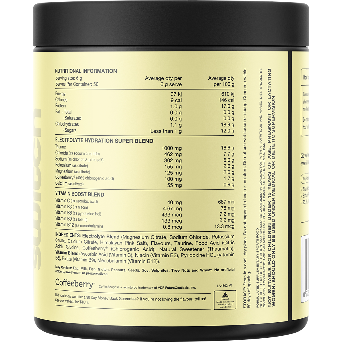 Switch Nutrition Hydrate Everyday Sugar Free Electrolytes Orange Crush 300g