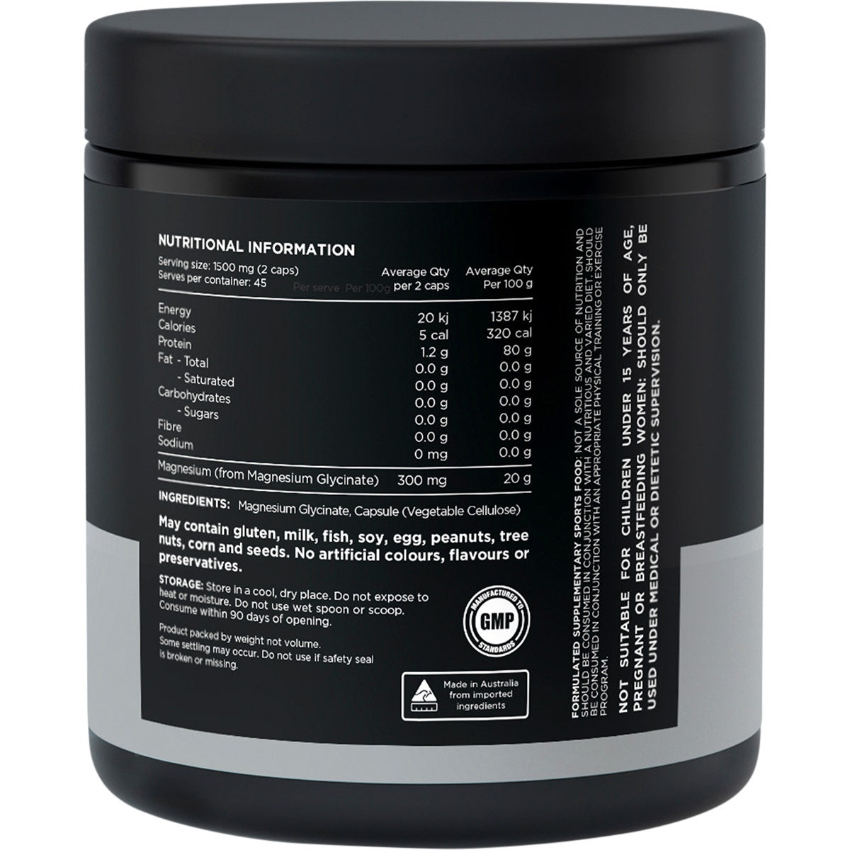 Switch Nutrition Mag Gly 100% Pure Magnesium Glycinate 90 Caps - Cutprice Online