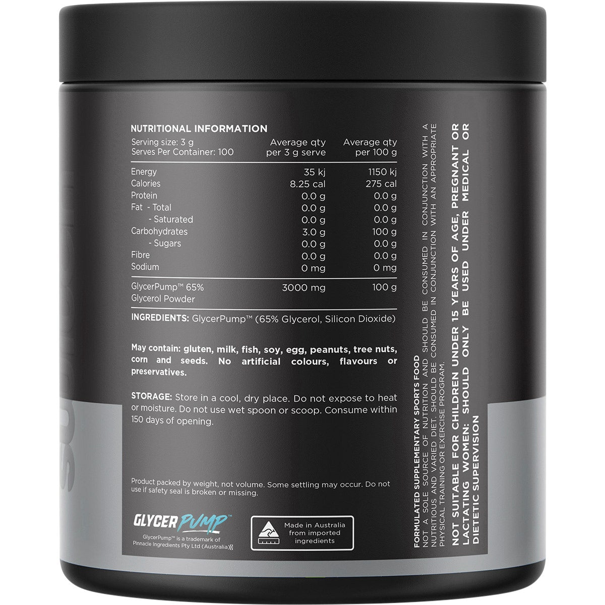 Switch Nutrition Glycerol 65% Glycerol Powder 300g - Cutprice Online