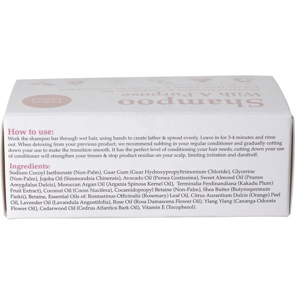 SHAMPOO WITH A PURPOSE Shampoo & Conditioner Bar Colour Treated Hair 135g SHAMPOO WITH A PURPOSE