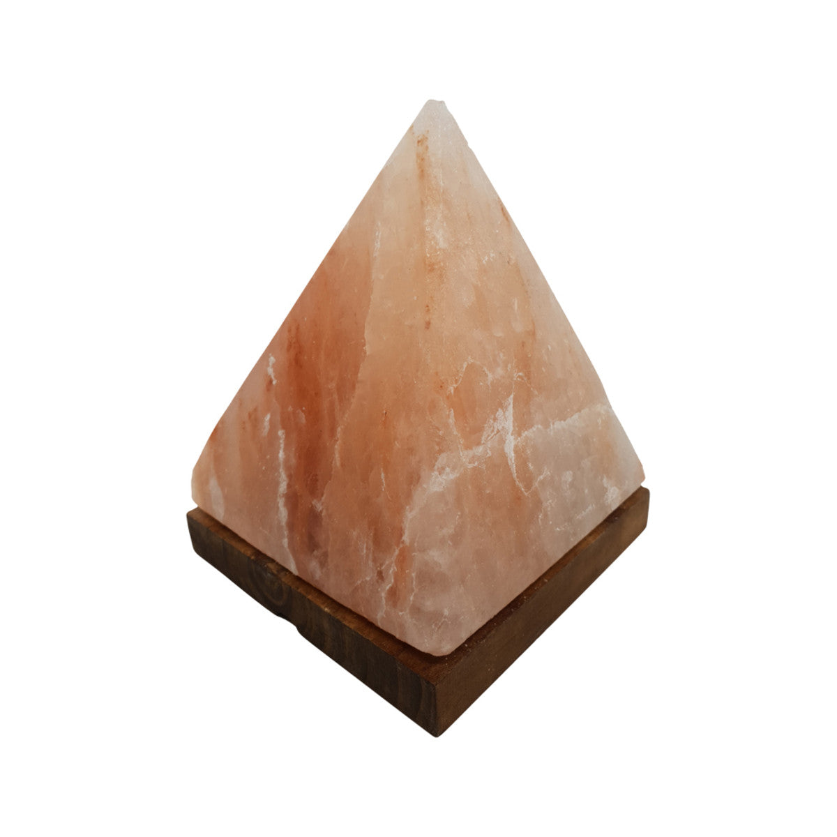 SaltCo Salt Crystal Lamp Pyramid Wooden Base - Cutprice Online