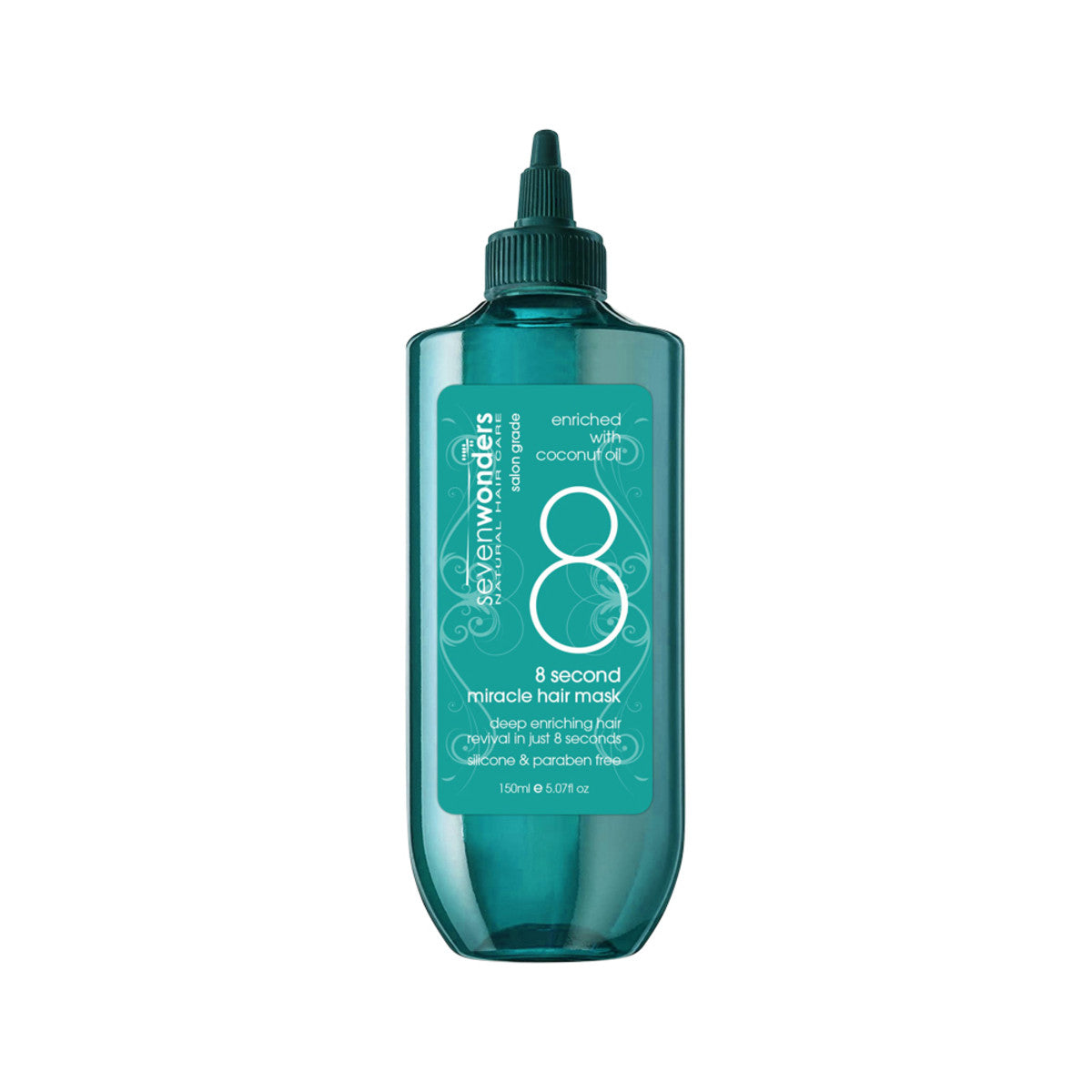 Seven Wonders Natural Hair Care 8 Second Miracle Hair Mask Enriched with Coconut Oil 150ml - Cutprice Online