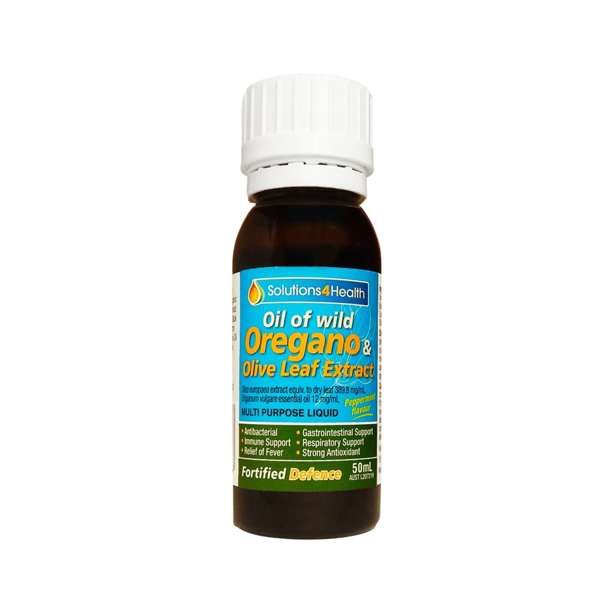 Solutions 4 Health Oil of Wild Oregano & Olive Leaf Extract (Fortified Defence) 50ml - Cutprice Online