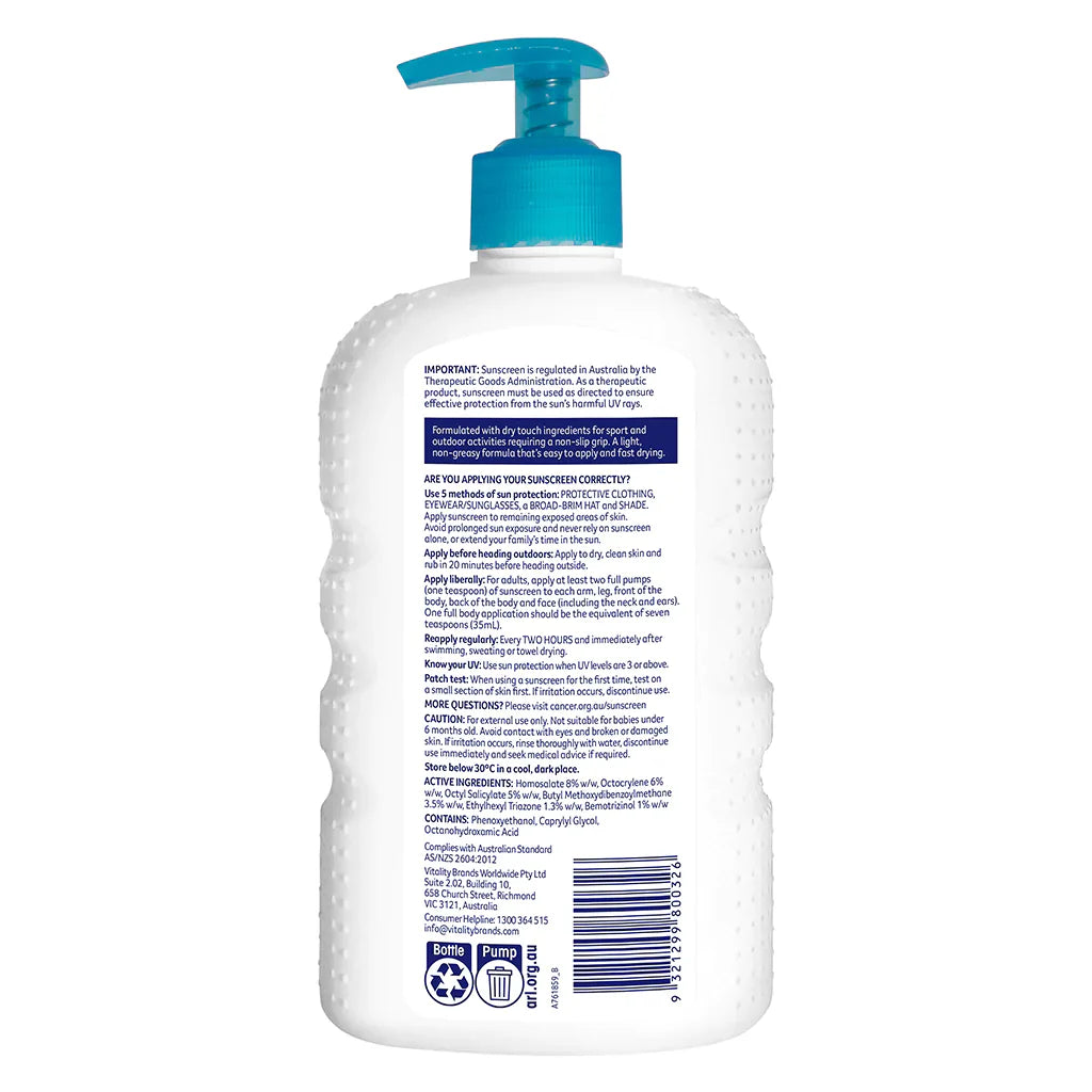 Cancer Council SPF 50 Sport Dry Touch & Sweat Resistant 500ml - Cutprice Online