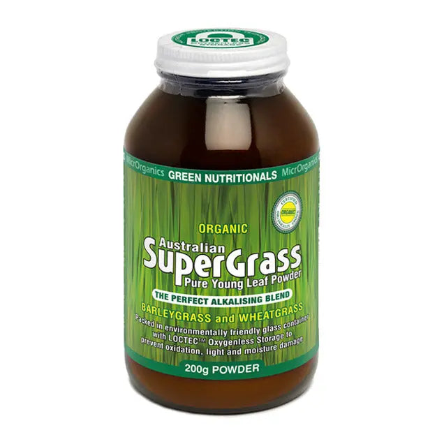 Green Nutritionals Organic Supergrass Powder 200g GREEN NUTRITIONALS