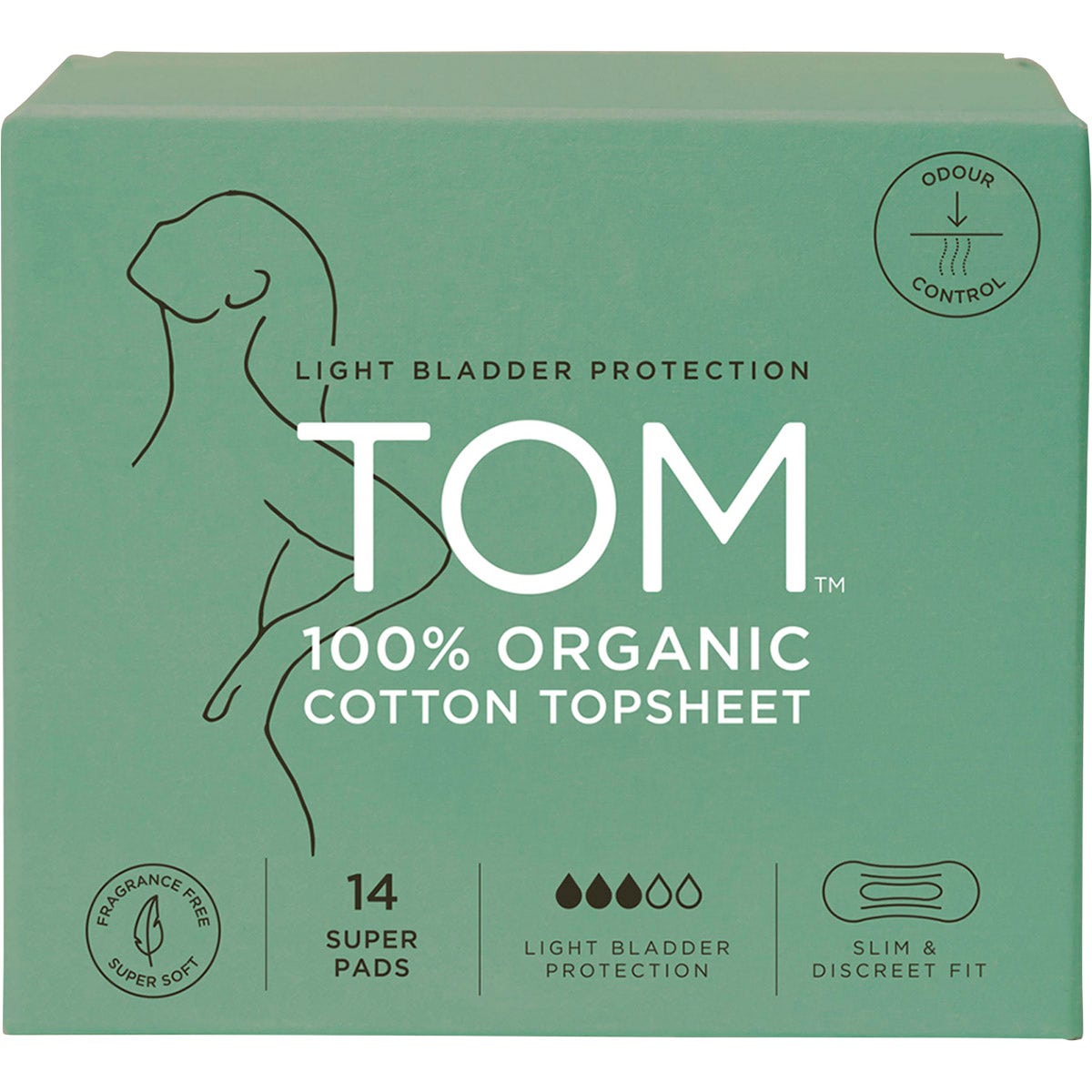 Tom Organic Pads Light Bladder Protection Super 14pk - Cutprice Online