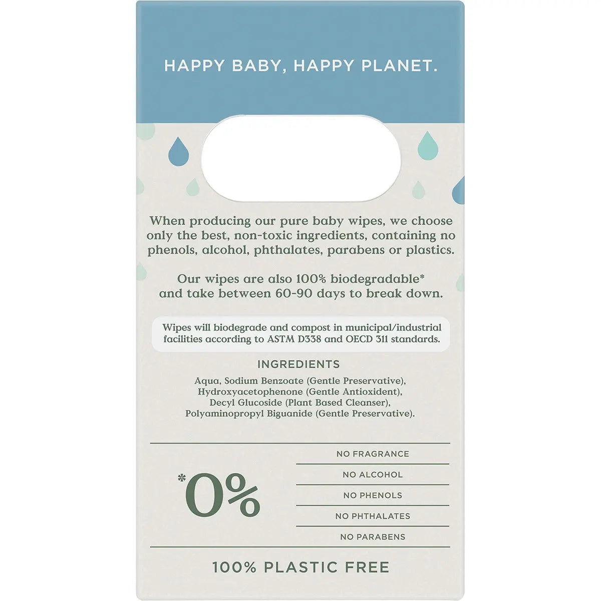 TOOSHIES BY TOM Pure Baby Wipes 99% Pure Water 70 TOOSHIES BY TOM