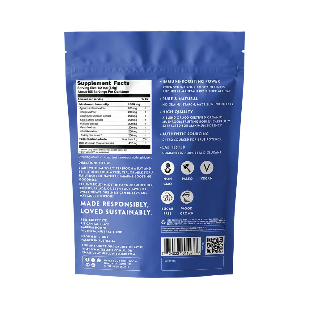 Teelixir Organic Mushroom Immunity 250G - Cutprice Online