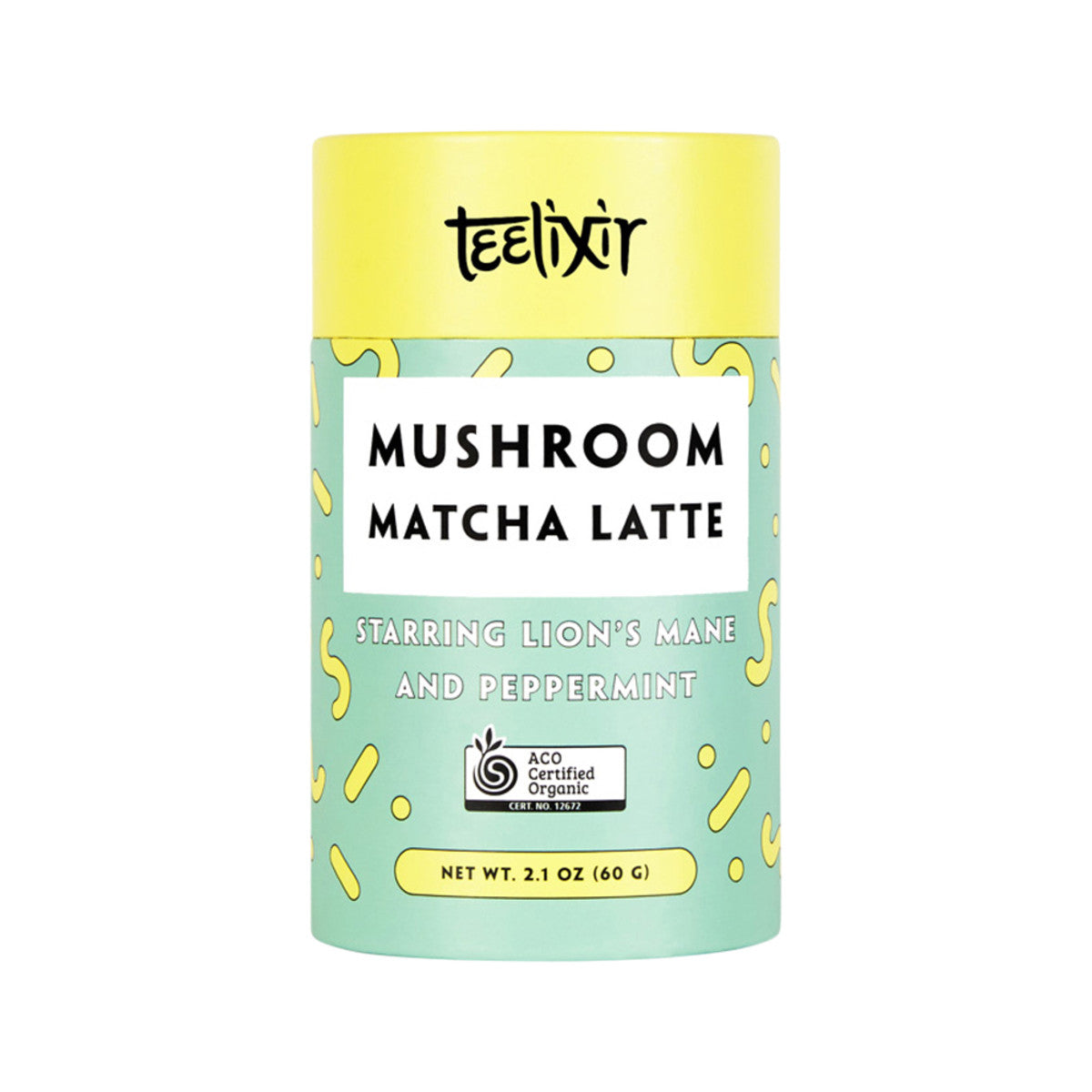 Teelixir Organic Mushroom Matcha Latte (Starring Lion's Mane and Peppermint) 60g - Cutprice Online