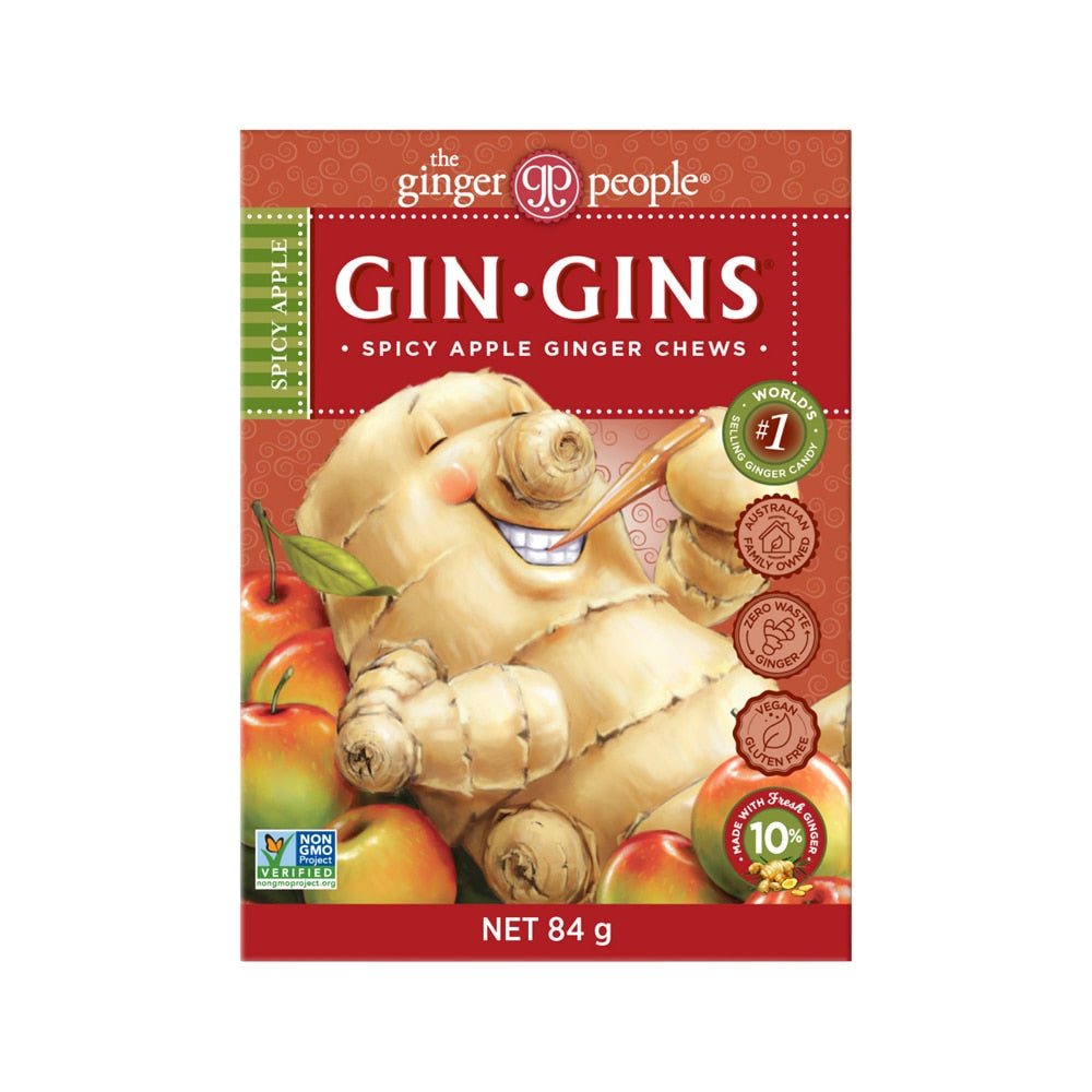 The Ginger People Gin Gins Ginger Chews Spicy Apple 84g - Cutprice Online