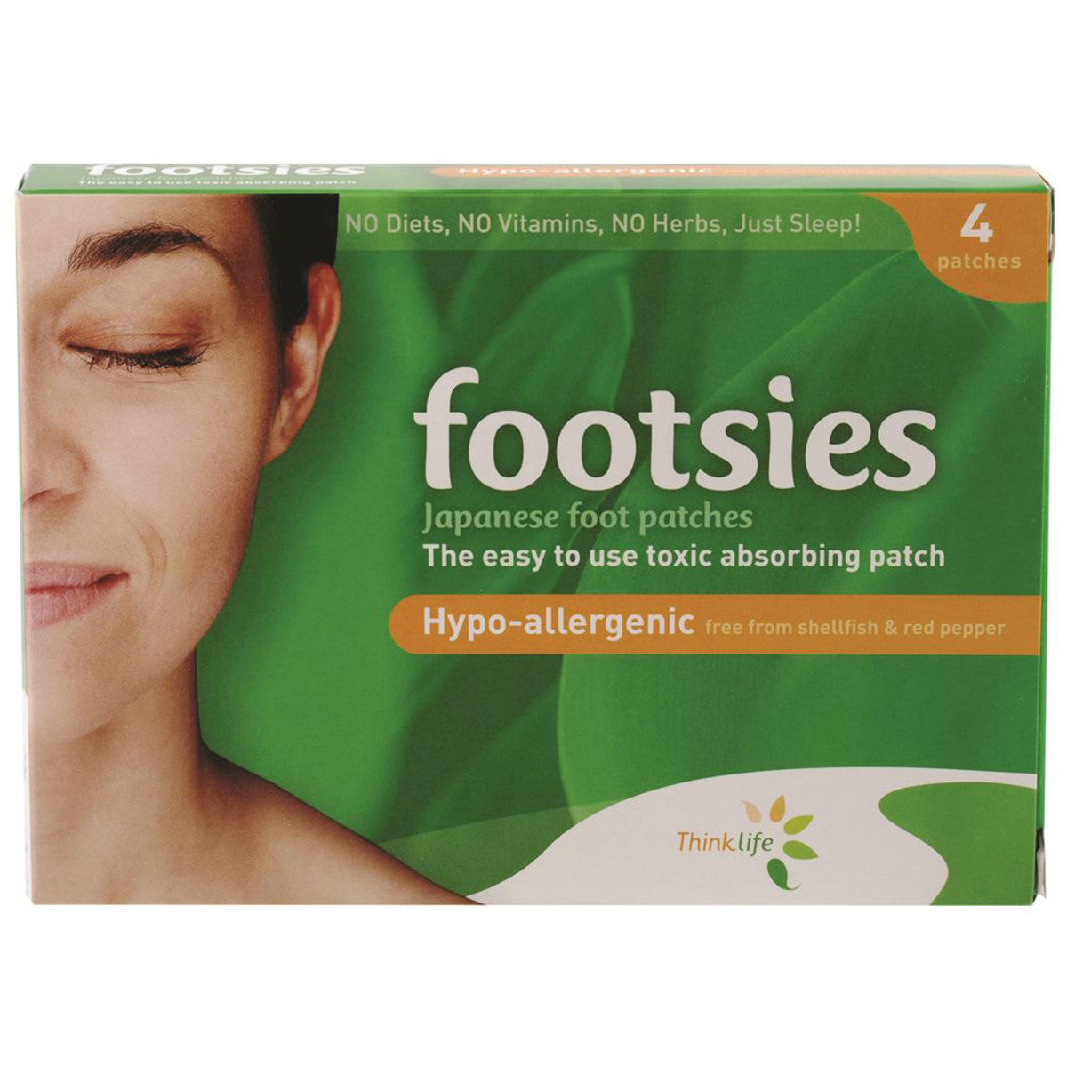Footsies By Thinklife (Japanese Foot Patches) Hypo-Allergenic Patches x 4 Pack - Cutprice Online
