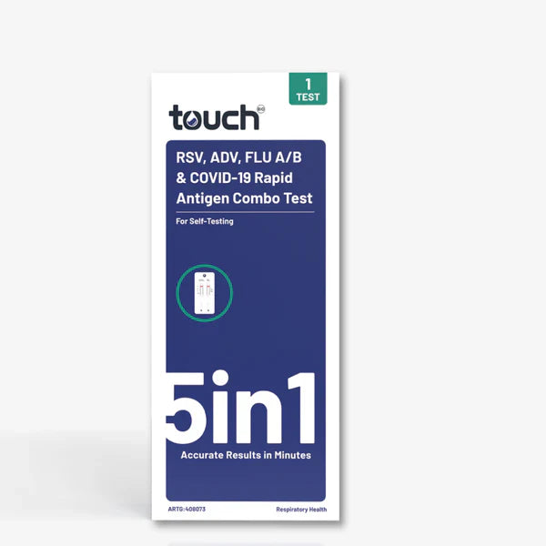 Touchbio 5in1 Rsv, Adv, Flu A/b And Covid-19 Rapid Antigen Test - 1 Test