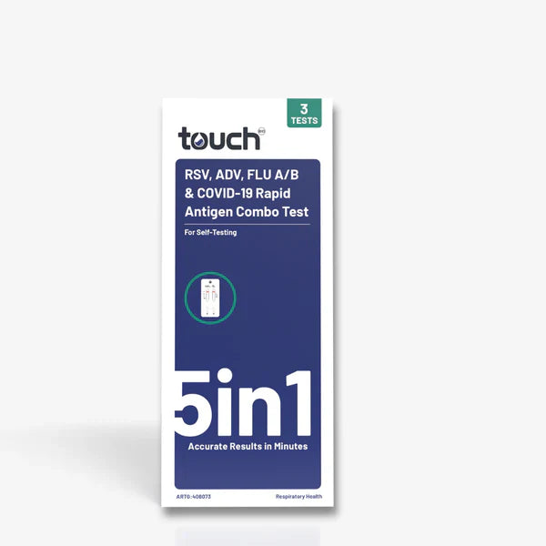 Touchbio 5in1 Rsv, Adv, Flu A/b And Covid-19 Rapid Antigen Test - 3 Tests
