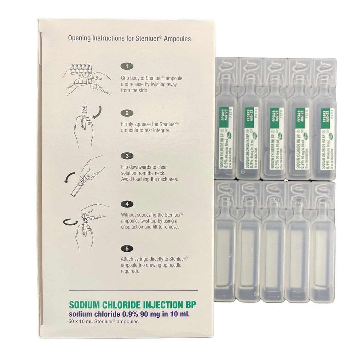 SODIUM CHLORIDE 0.9% 10ML 50 STERILISER LumaCina