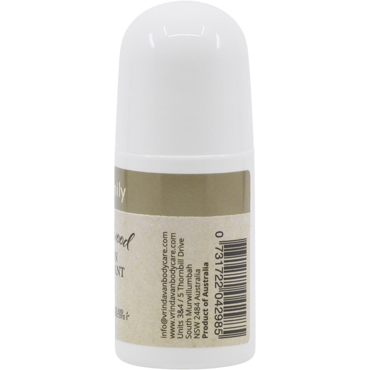 Vrindavan Roll-On Deodorant Eco Family Sandalwood Aluminium Free 60ml - Cutprice Online