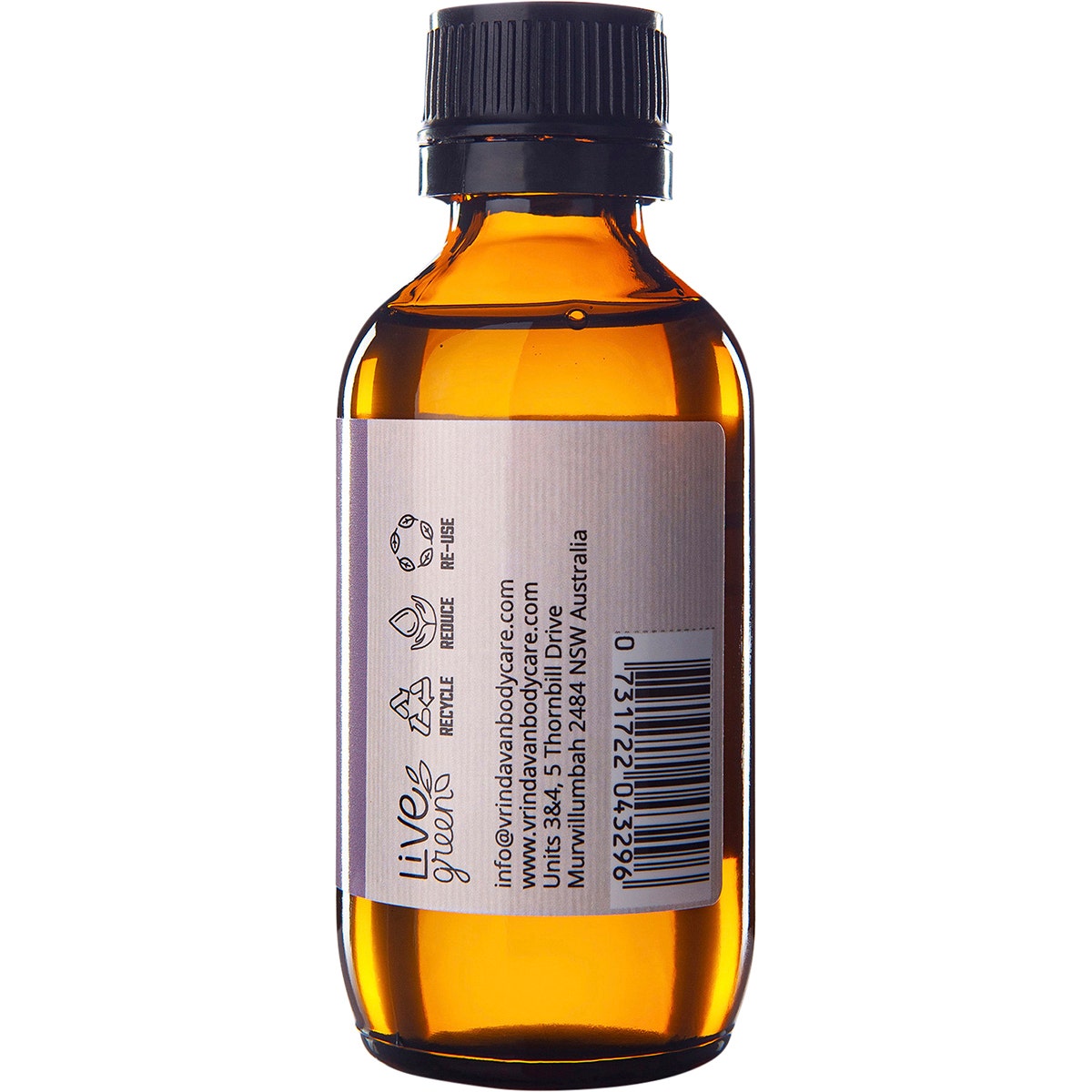 VRINDAVAN Castor Oil 100% Natural - Amber Glass Bottle 100ml - Cutprice Online