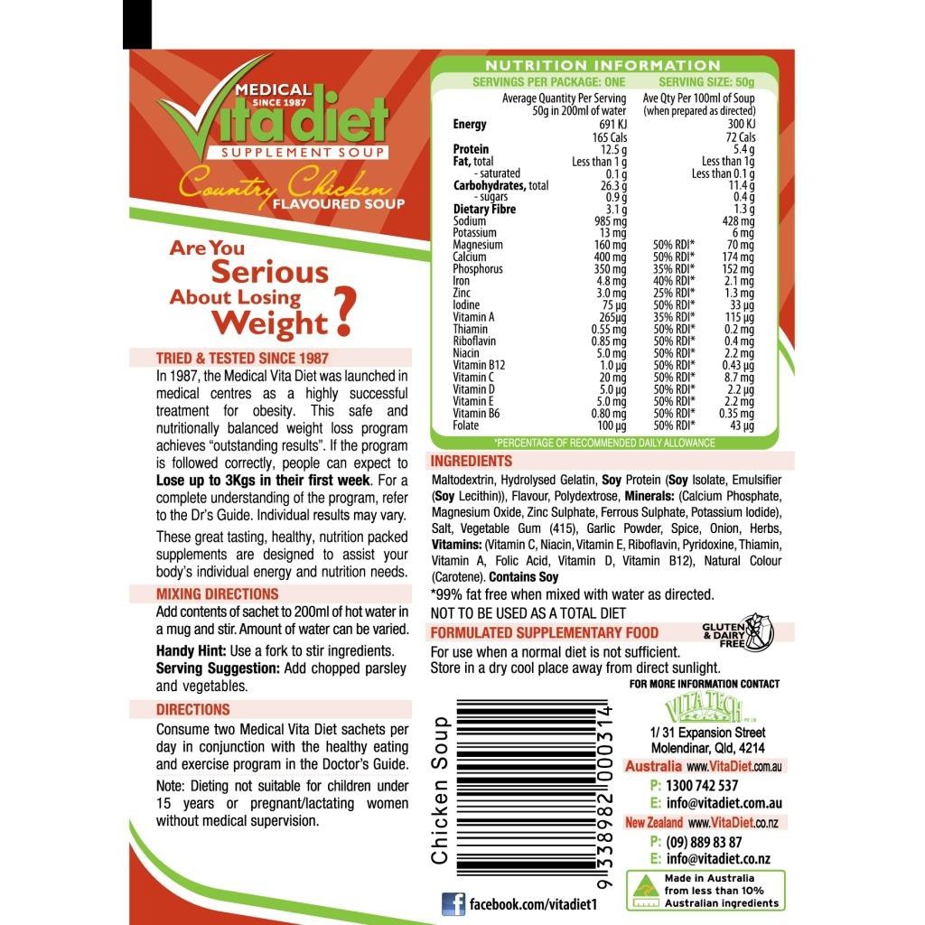 Vita Diet Country Chicken Soup 14 Pack - Cutprice Online