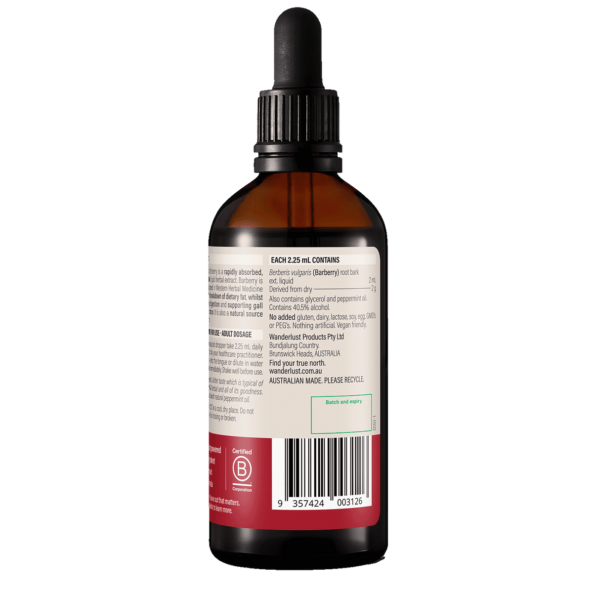 Wanderlust Barberry 140ml Oral Liquid