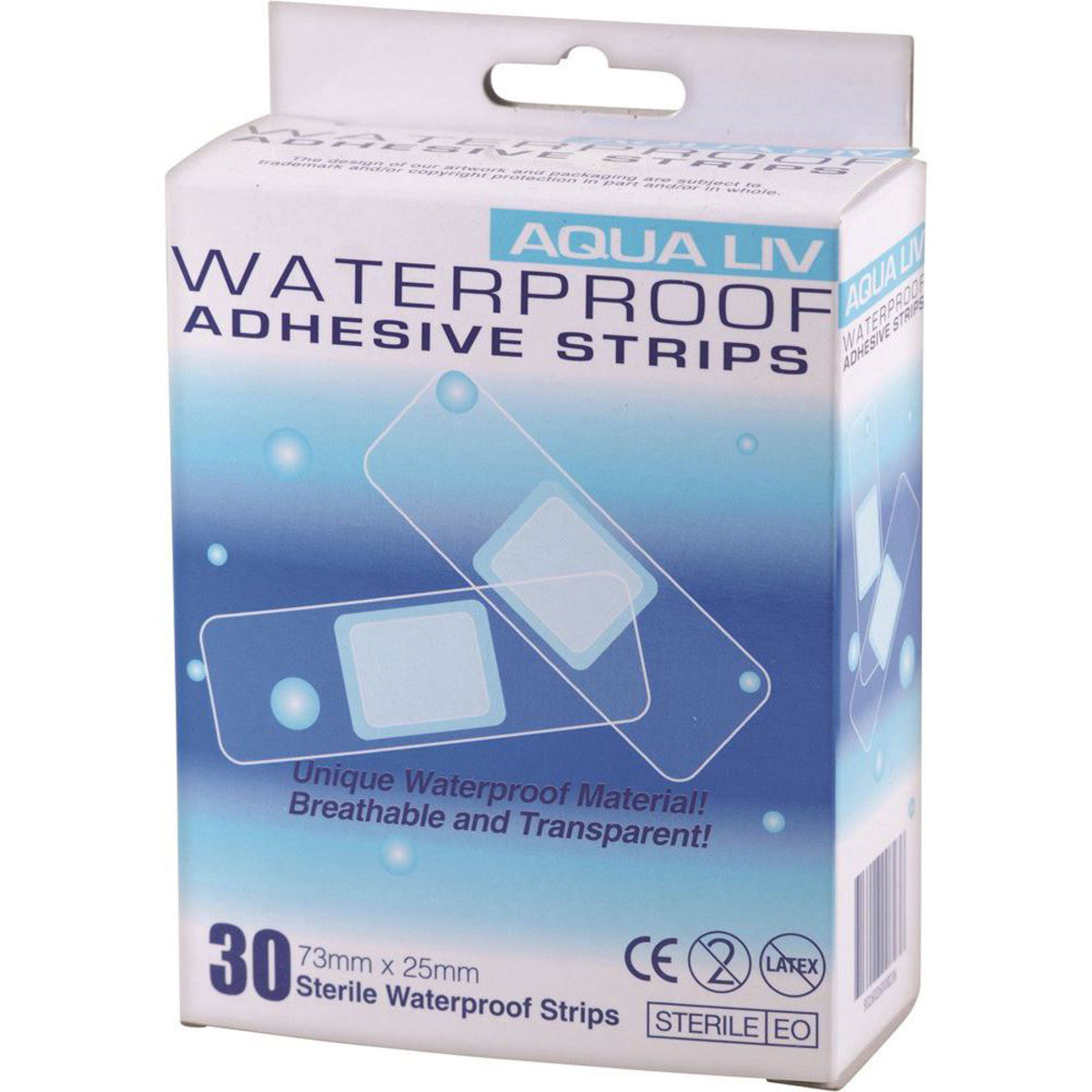 Aqua Liv Waterproof Adhesive Strips x 30 Pack - Cutprice Online