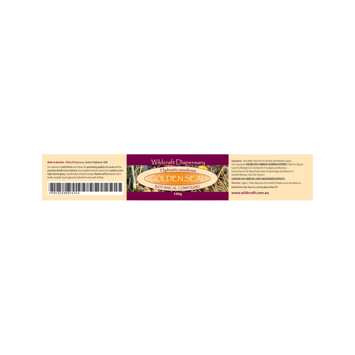 Wildcraft Dispensary Golden Seal Herbal Ointment 100g - Cutprice Online