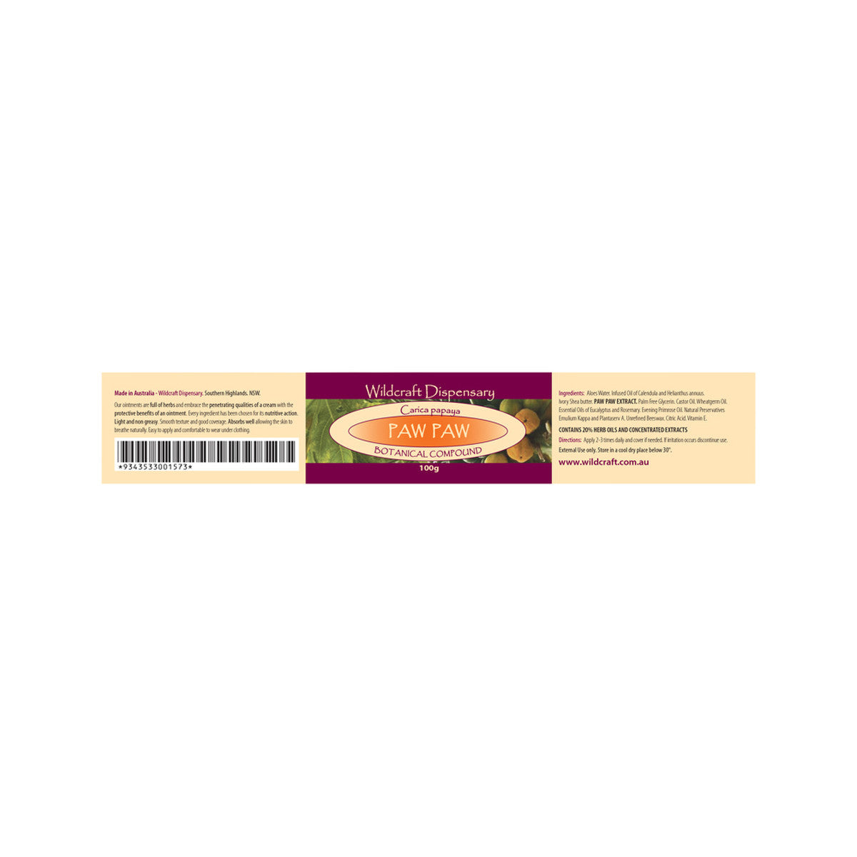 Wildcraft Dispensary Paw Paw Herbal Ointment 100g - Cutprice Online