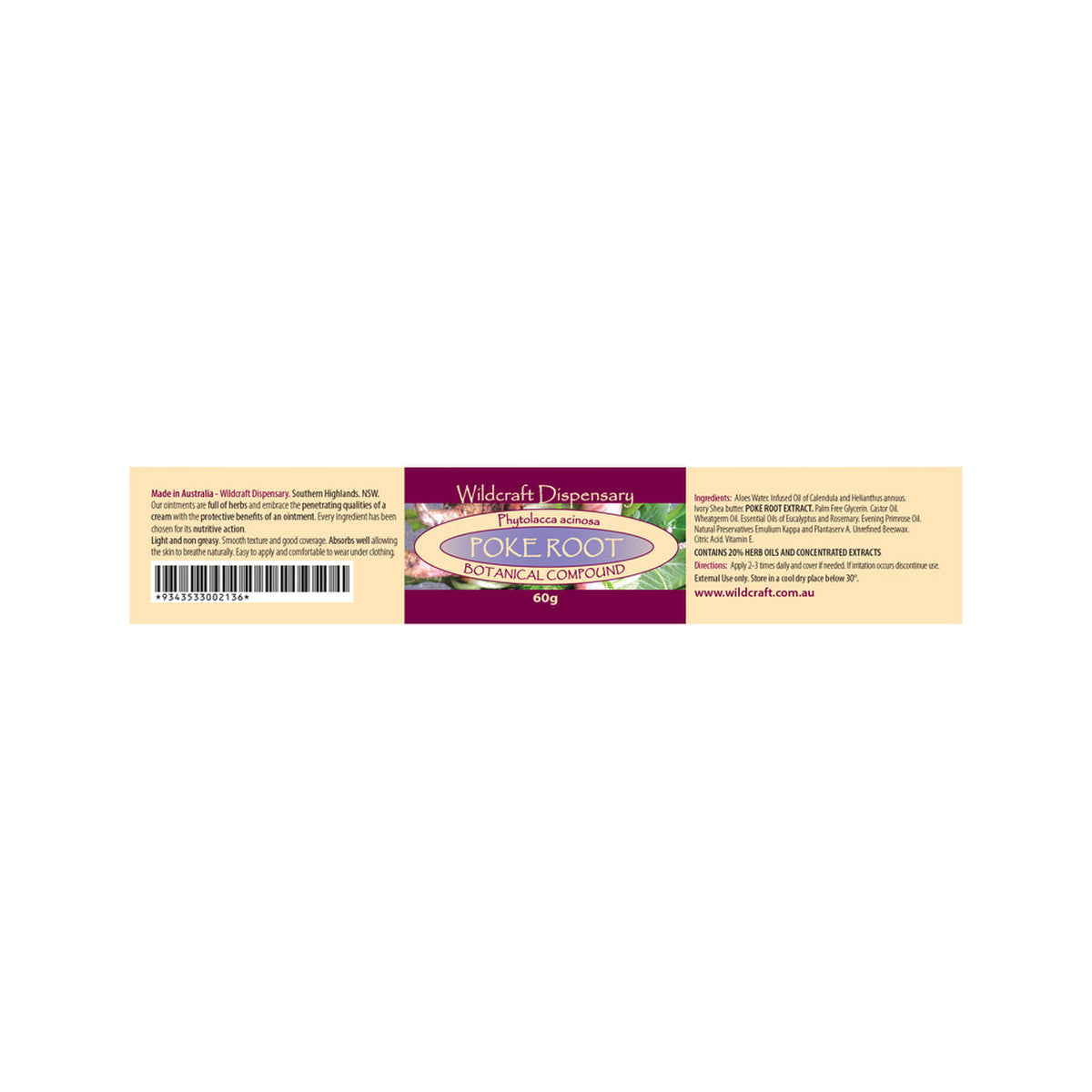Wildcraft Dispensary Poke Root Herbal Ointment 60g - Cutprice Online