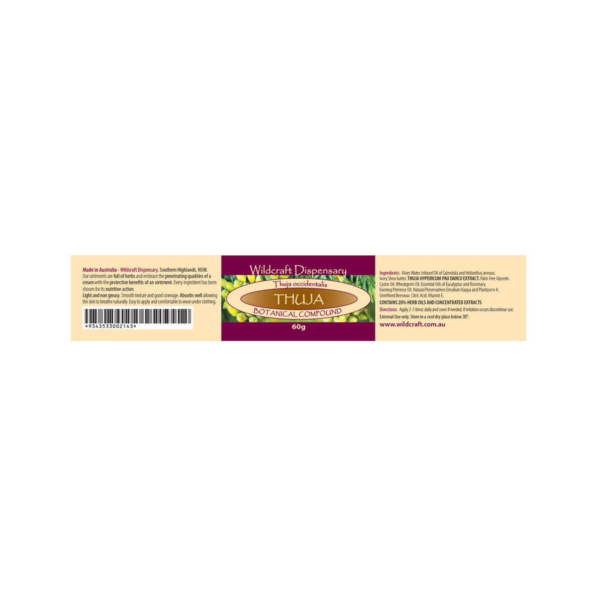 Wildcraft Dispensary Thuja Herbal Ointment 60g - Cutprice Online