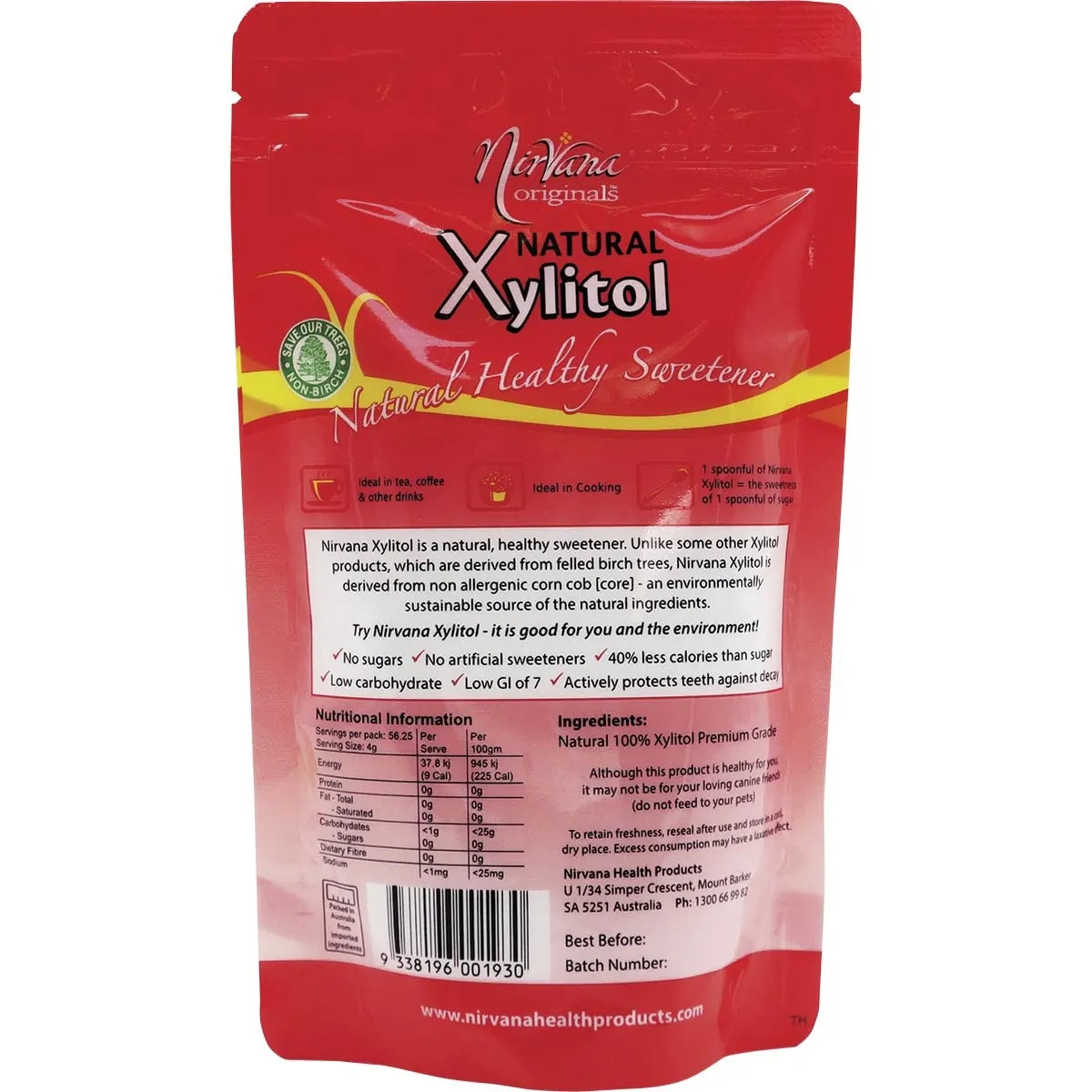 NIRVANA ORIGINALS Xylitol 225g NIRVANA