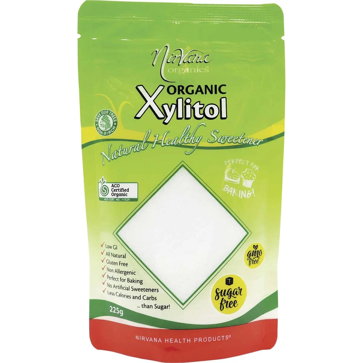 NIRVANA ORGANICS Xylitol Certified Organic 225g NIRVANA